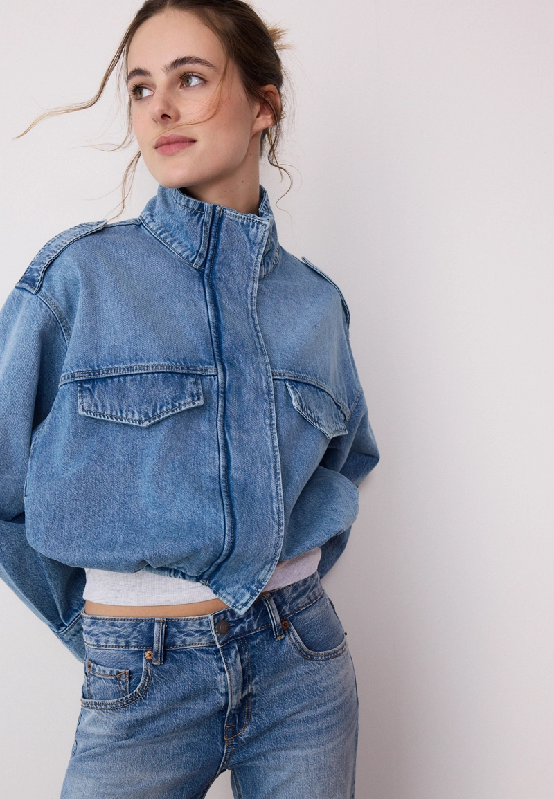 Джинсовая куртка-баллон