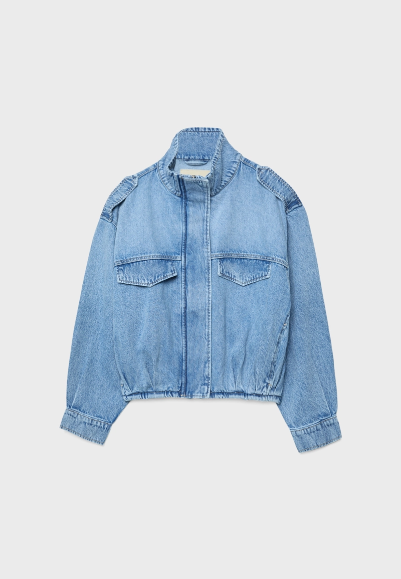 Джинсовая куртка-баллон