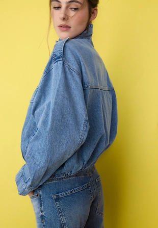 Джинсовая куртка-баллон- Заказать в России