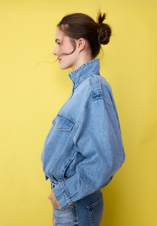 Джинсовая куртка-баллон- Заказать в России