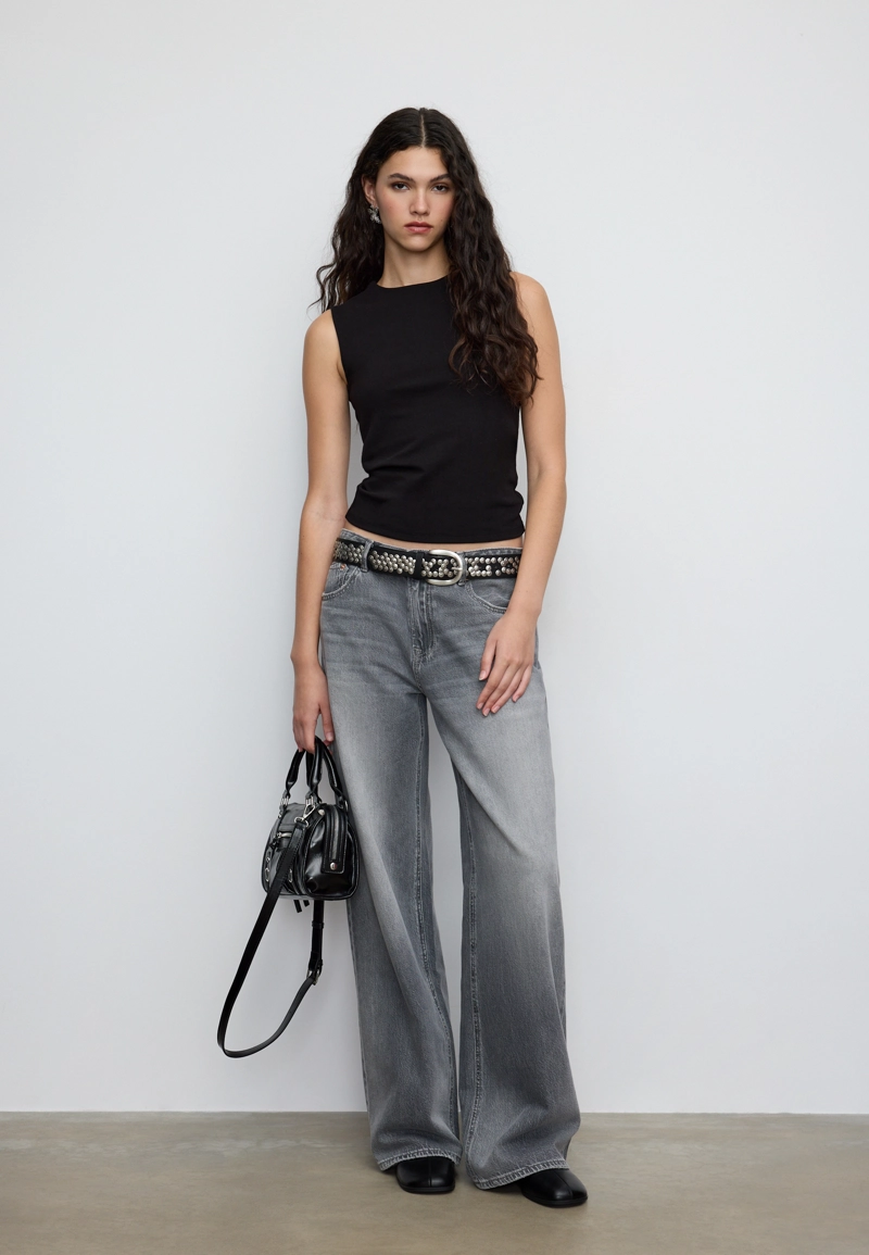 Сумка-боулинг с плечевым ремнем из искусственной кожи