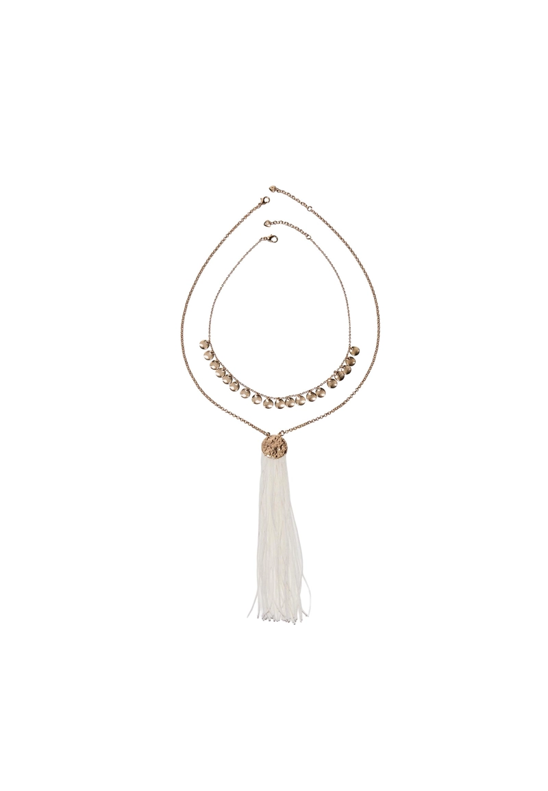 Набор из 2 колье с подвеской-кисточкой