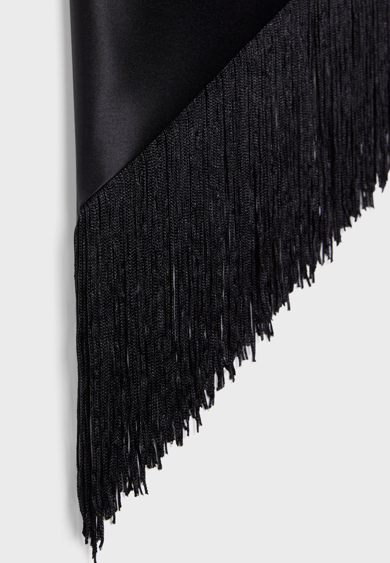 Парео-платок с бахромой