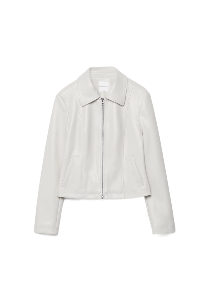 Приталенная куртка из искусственной кожи