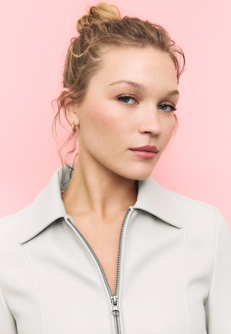 Приталенная куртка из искусственной кожи