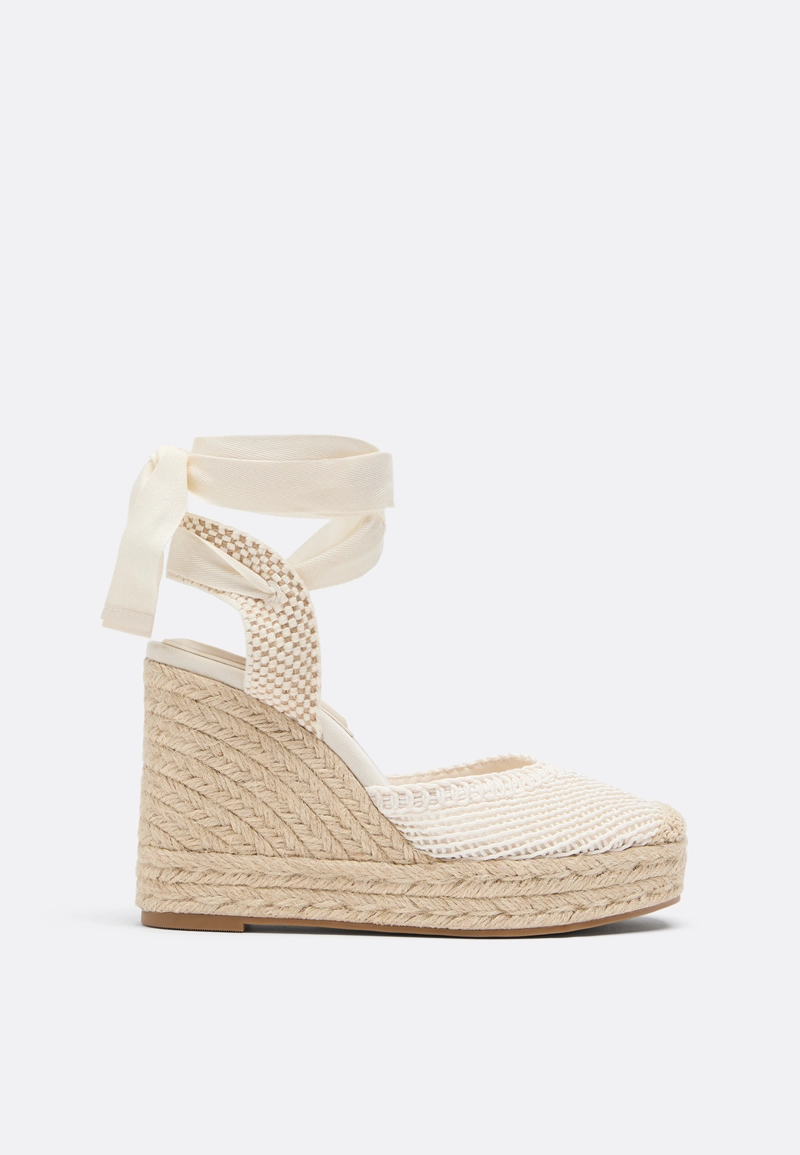 Эспадрильи на танкетке, завязки