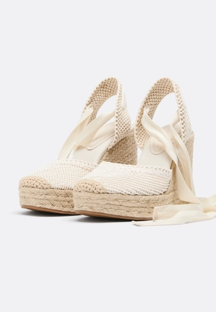 Эспадрильи на танкетке, завязки- Заказать в России