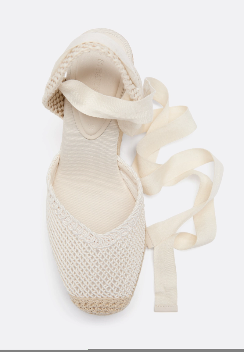 Эспадрильи на танкетке, завязки