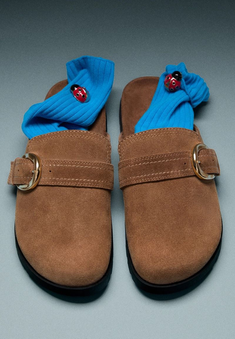 Кожаные мюли