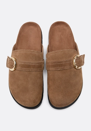 BEIGE|9110/770 - Stradivarius Кожаные мюли