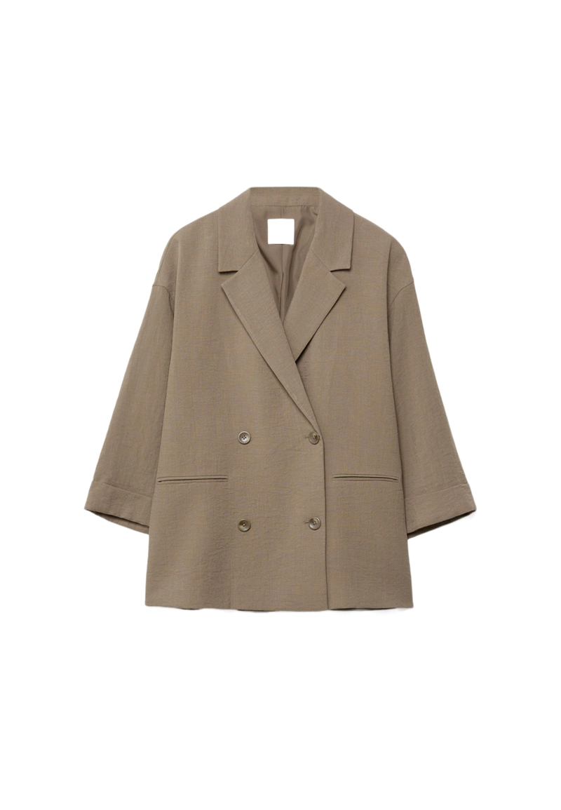 Свободный двубортный пиджак