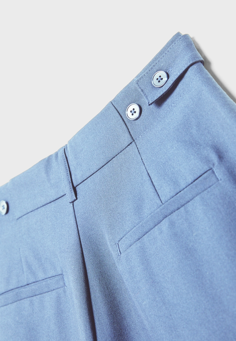 Широкие брюки рустик с регулируемыми пуговицами