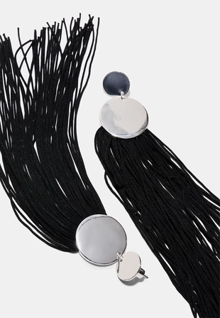 Длинные серьги с бахромой- Заказать в России