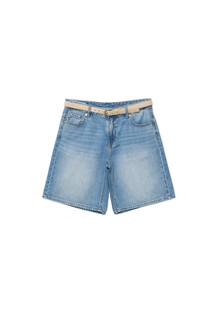 Джинсовые шорты с поясом- Заказать в России