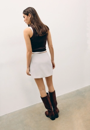 Юбка-шорты с боковым разрезом- Заказать в России