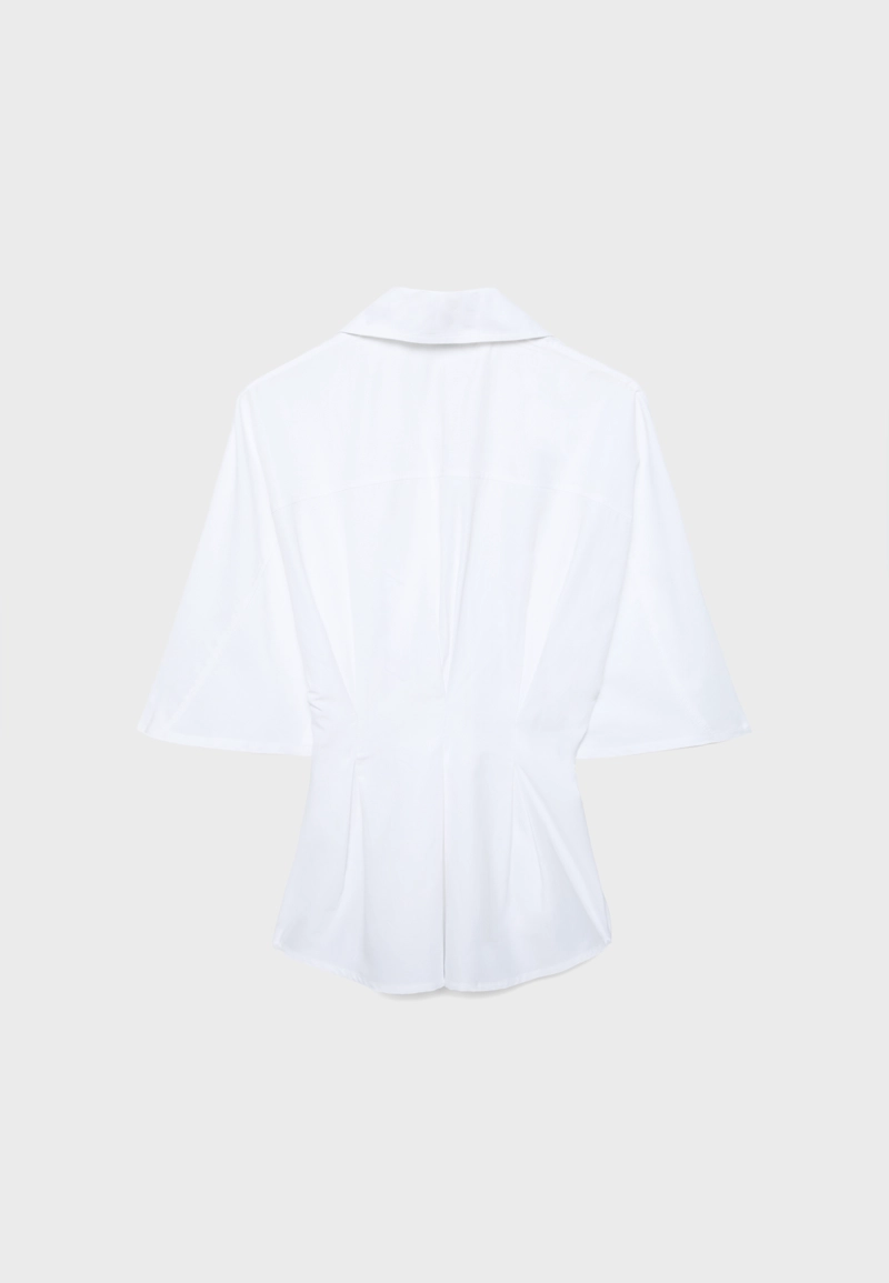 Рубашка из поплина с рукавами в стиле кимоно