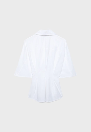 Рубашка из поплина с рукавами в стиле кимоно- Заказать в России