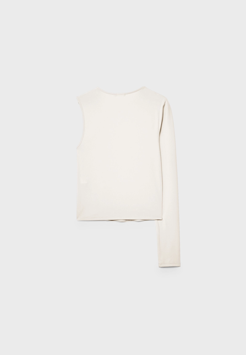 Асимметричная футболка с металлической пряжкой