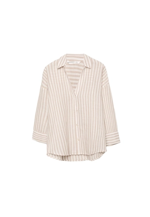 Рубашка с рукавом в стиле кимоно, эффект льна- Заказать в России