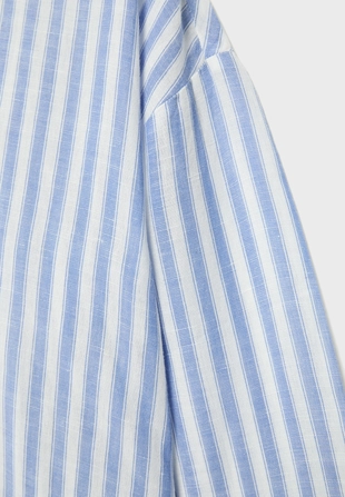 Рубашка с рукавом в стиле кимоно, эффект льна- Заказать в России