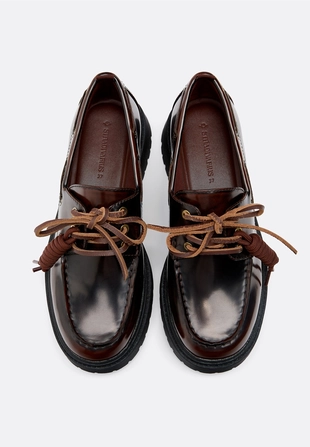 BROWN|9148/778 - Stradivarius Топсайдеры на платформе