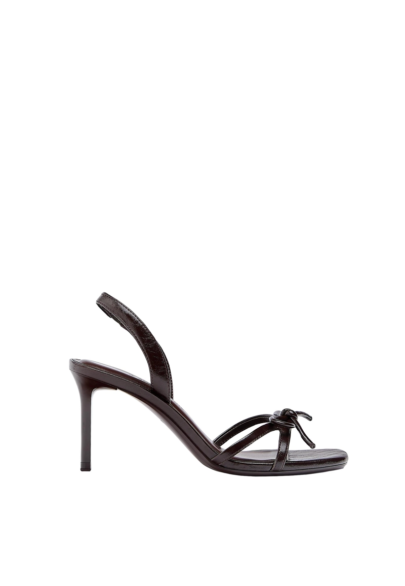 Босоножки на каблуке из искусственной кожи