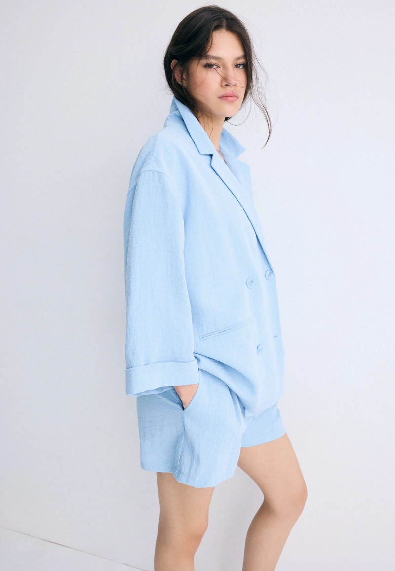 Свободный двубортный пиджак