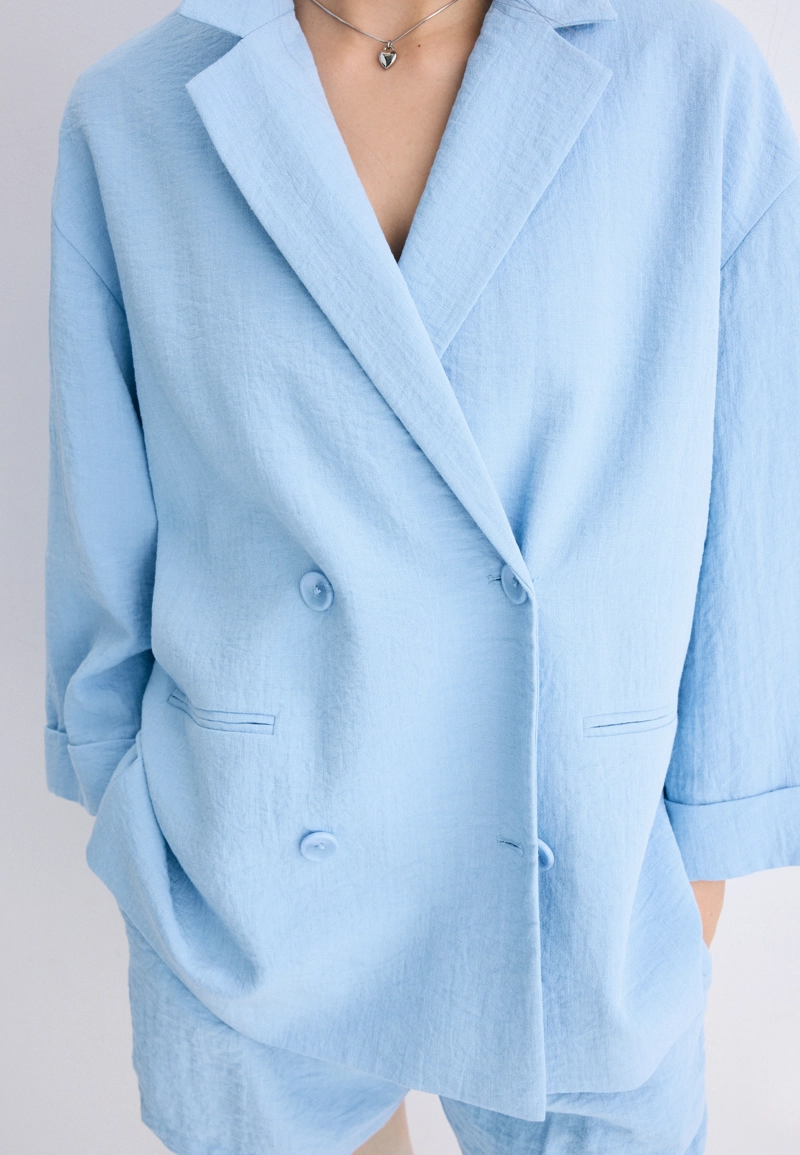 Свободный двубортный пиджак