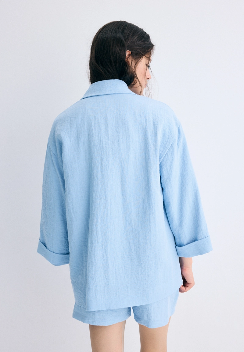 Свободный двубортный пиджак