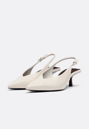 Туфли с V-образным вырезом на каблуке- Заказать в России