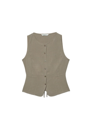 Жилет на пуговицах- Заказать в России