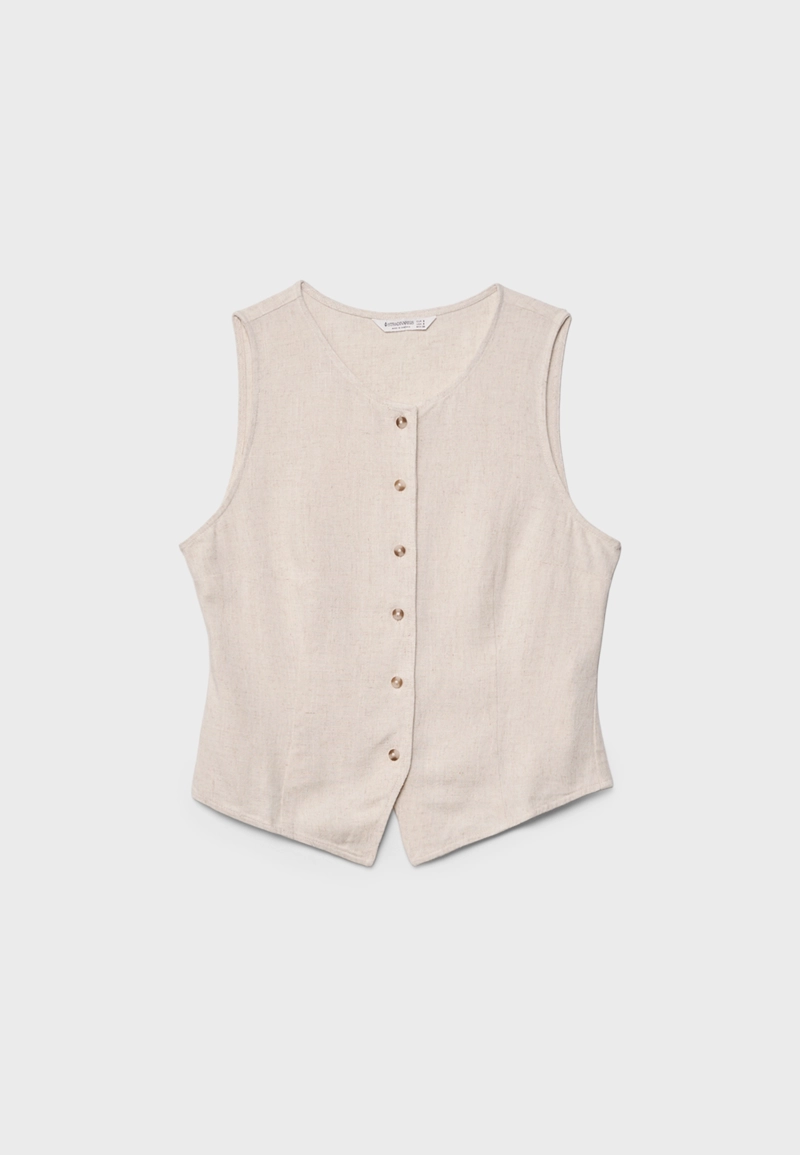 Топ без рукавов на пуговицах