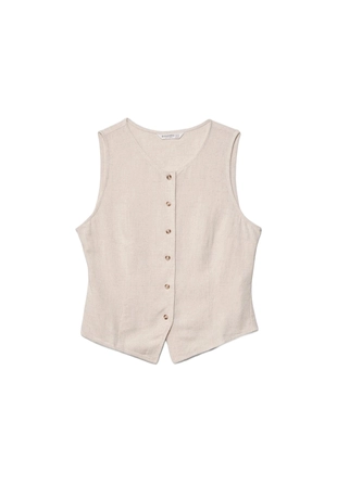 Топ без рукавов на пуговицах- Заказать в России