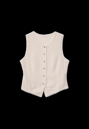 Топ без рукавов на пуговицах- Заказать в России