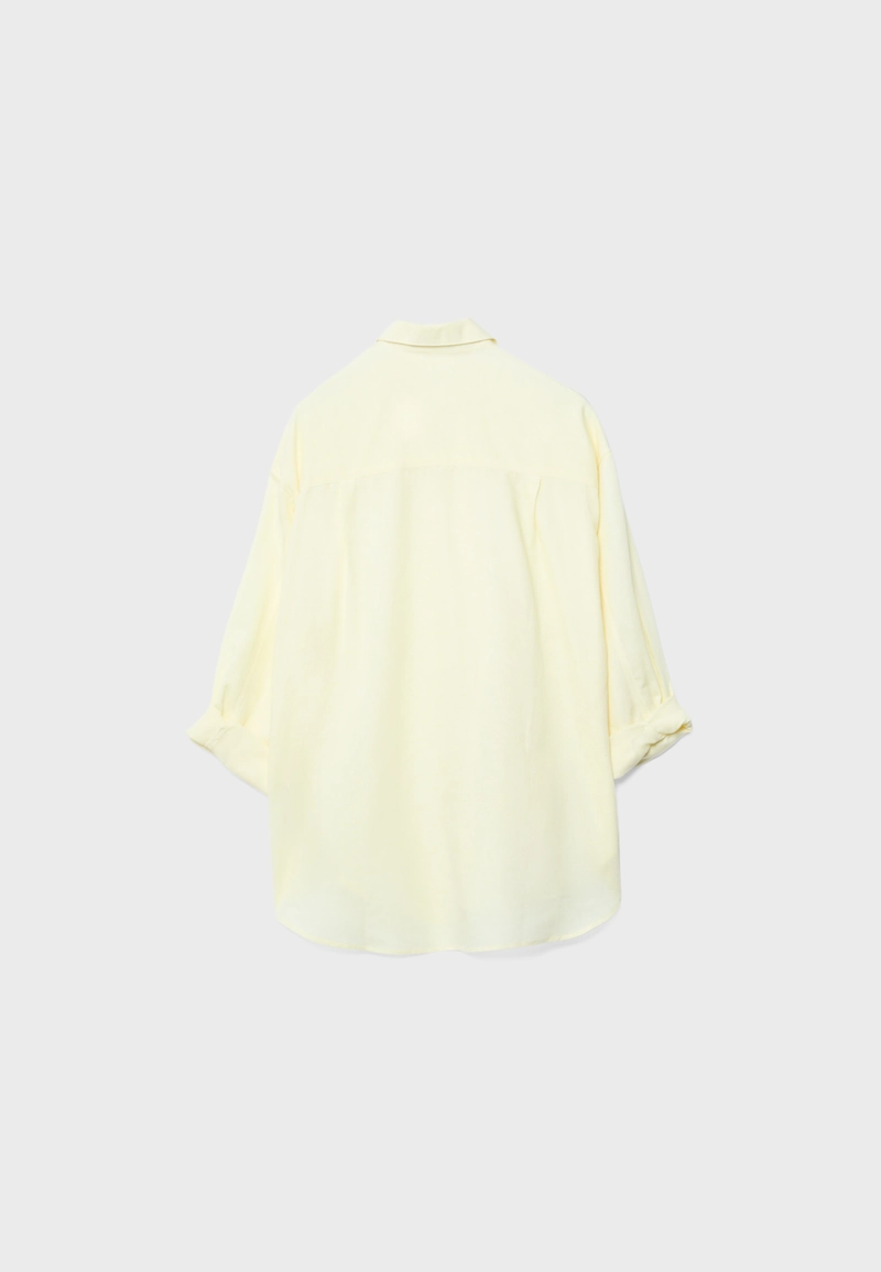 Рубашка свободного кроя с эффектом льняной ткани