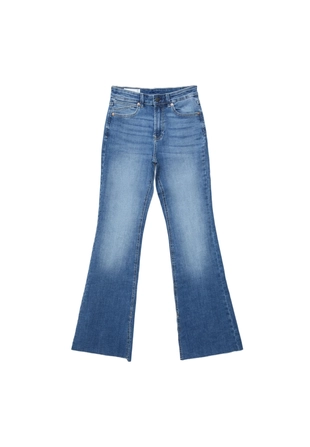 Джинсы клеш D74 с разрезом- Заказать в России