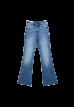 Джинсы клеш D74 с разрезом- Заказать в России