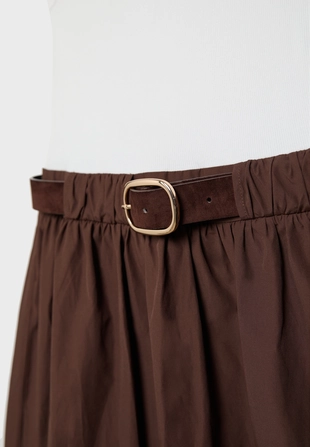 Платье миди без рукавов с поясом- Заказать в России