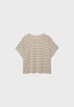 Футболка в полоску с эффектом накидки- Заказать в России