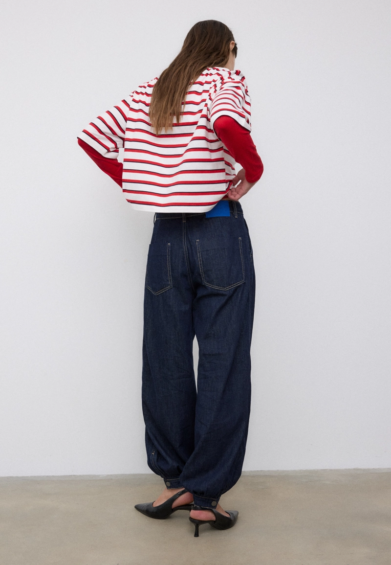 Футболка с короткими рукавами, в полоску, с принтом