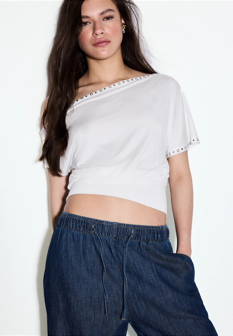 Свободные джинсы на кулиске