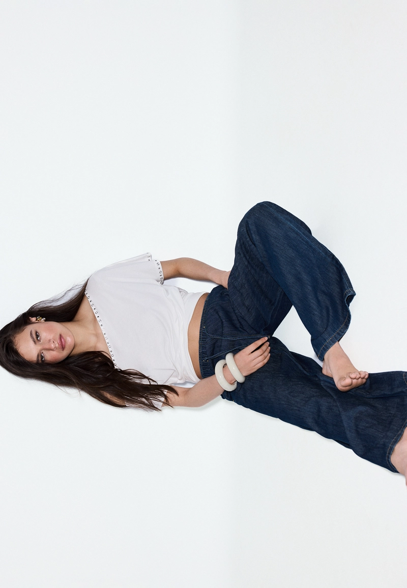 Свободные джинсы на кулиске