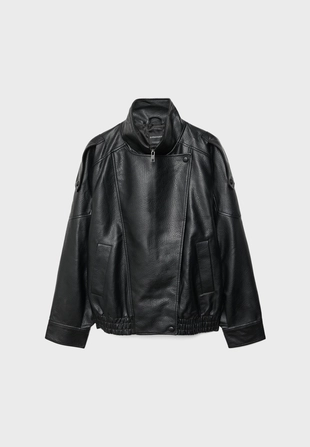 Объемная куртка-косуха из искусственной кожи- Заказать в России