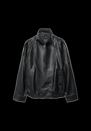 Объемная куртка-косуха из искусственной кожи- Заказать в России