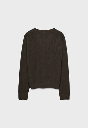 Вязаный кардиган на пуговицах- Заказать в России