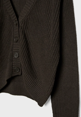 Вязаный кардиган на пуговицах- Заказать в России