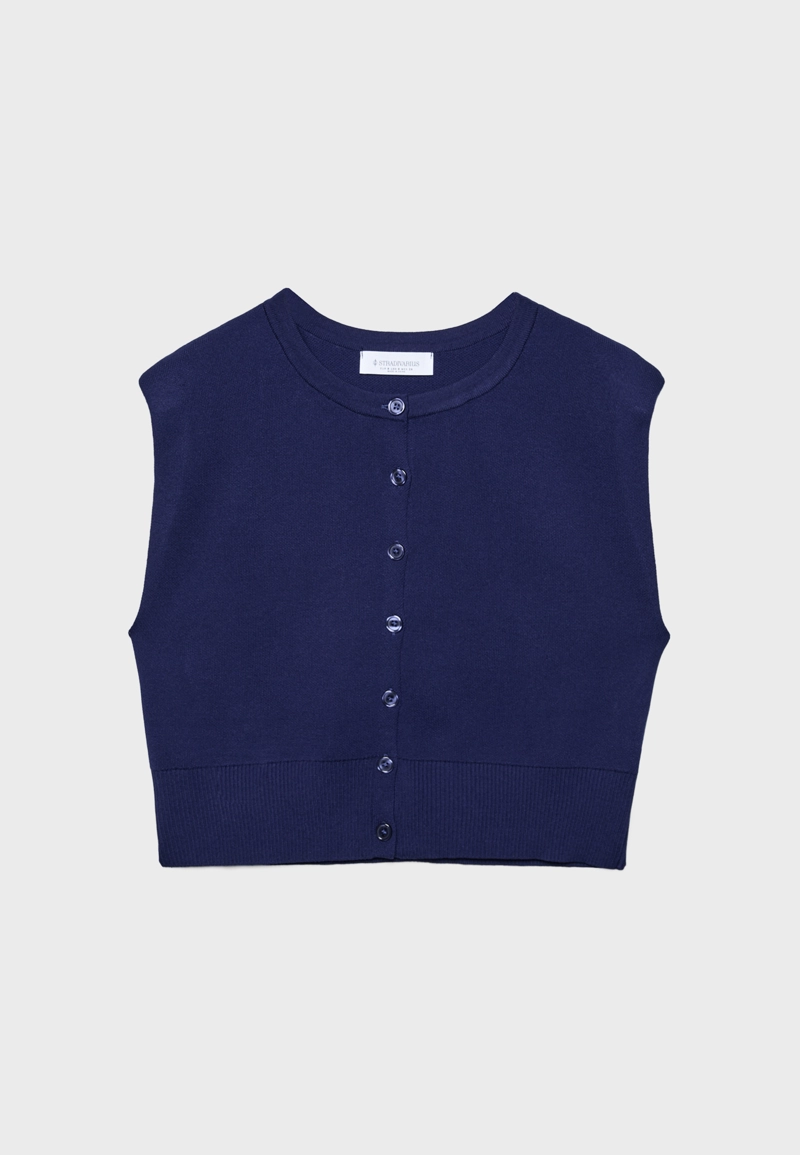 Вязаный жилет с подплечниками