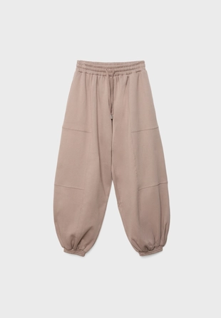 Брюки-джоггеры с рукавами-фонариками из флиса- Заказать в России