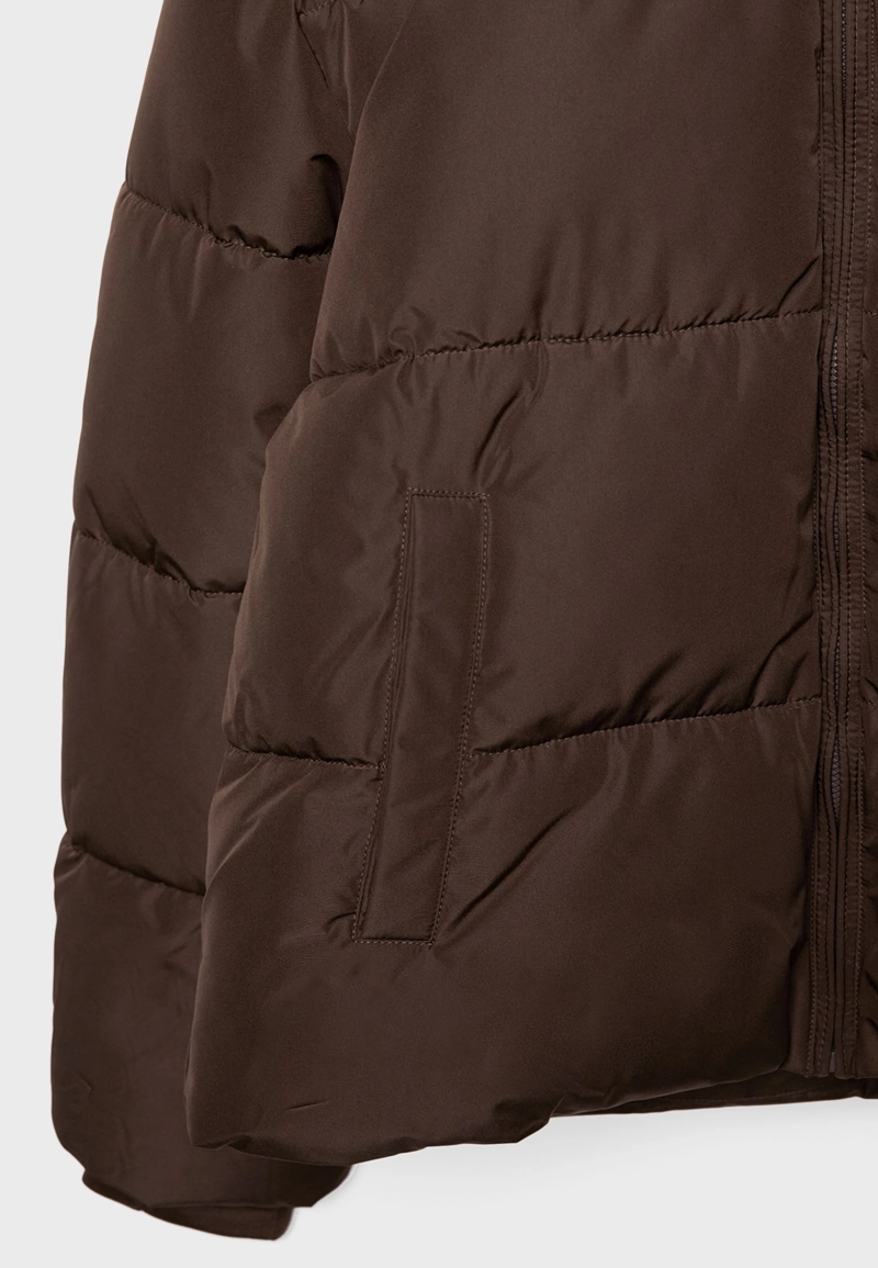 Базовая стеганая куртка с капюшоном