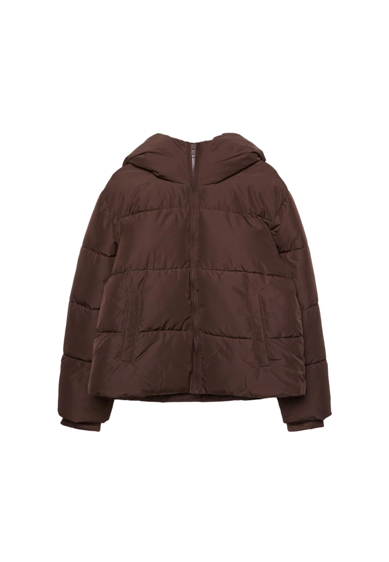 Базовая стеганая куртка с капюшоном